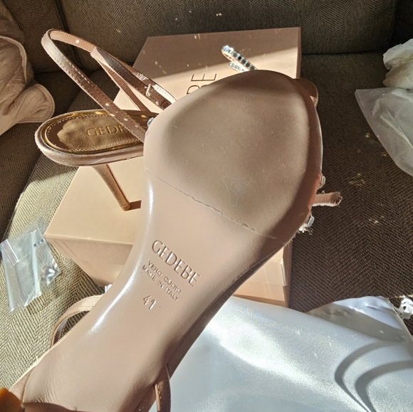 Anthropologie Gedebe Cecile Satin Heels NIB - Picture 10 of 16